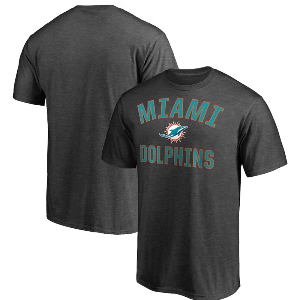 Miami Dolphins NFL Fanatics Team Apparel T-Shirt | Heather Gray | Men’s XL | NWT